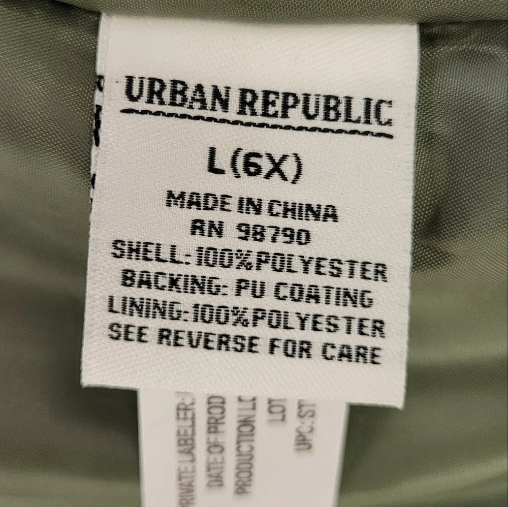 Urban Republic Girls Detachable Hoodie Rain Coat